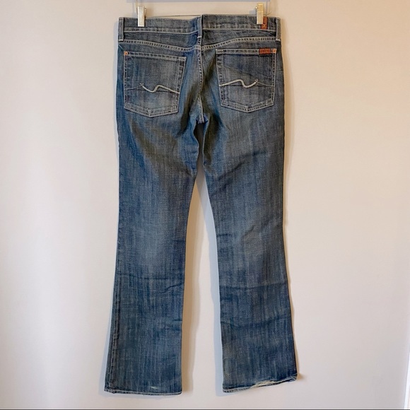 7 for all mankind women’s blue bootcut jeans 34” inseam. Size 31 - Picture 2 of 16